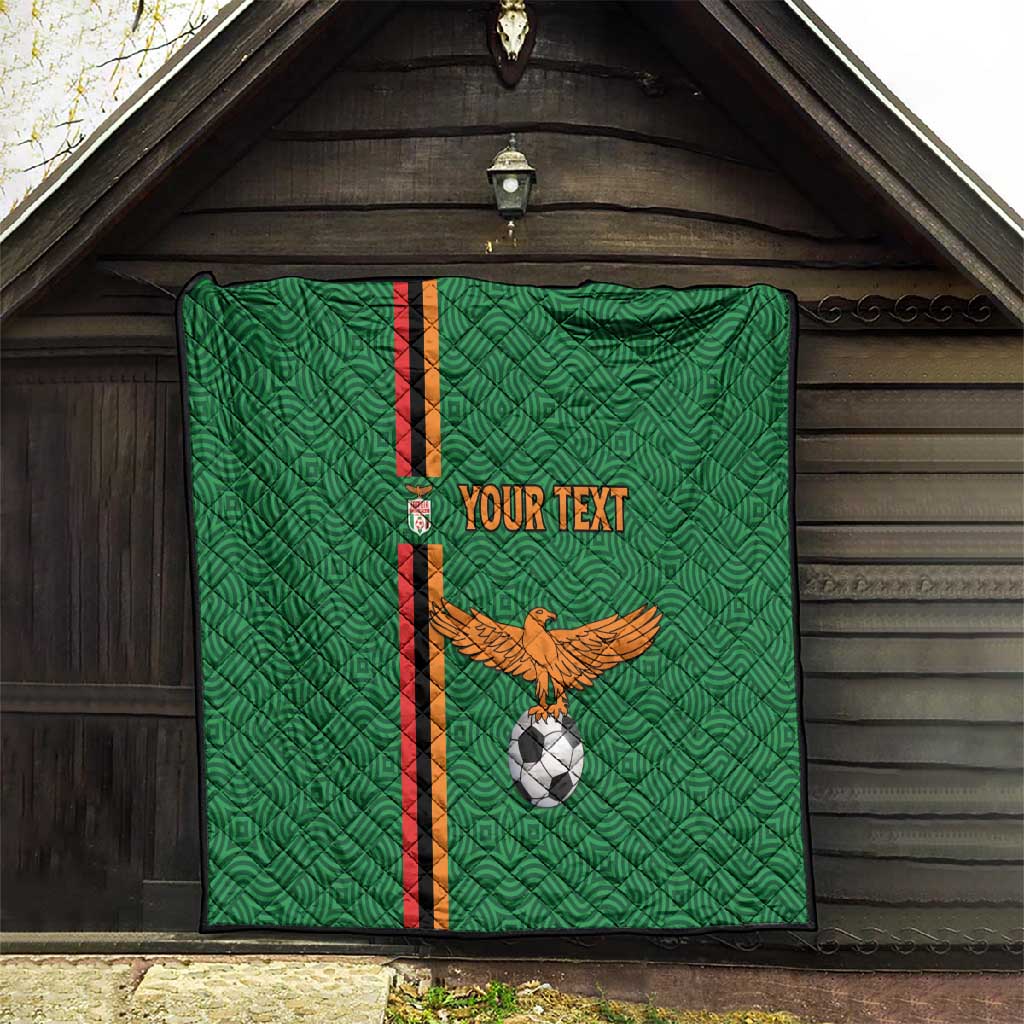 Custom Zambia Football Quilt Go Chipolopolo LT15