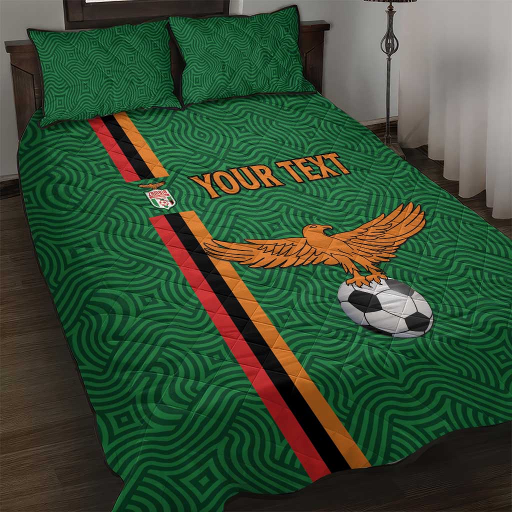 Custom Zambia Football Quilt Bed Set Go Chipolopolo LT15