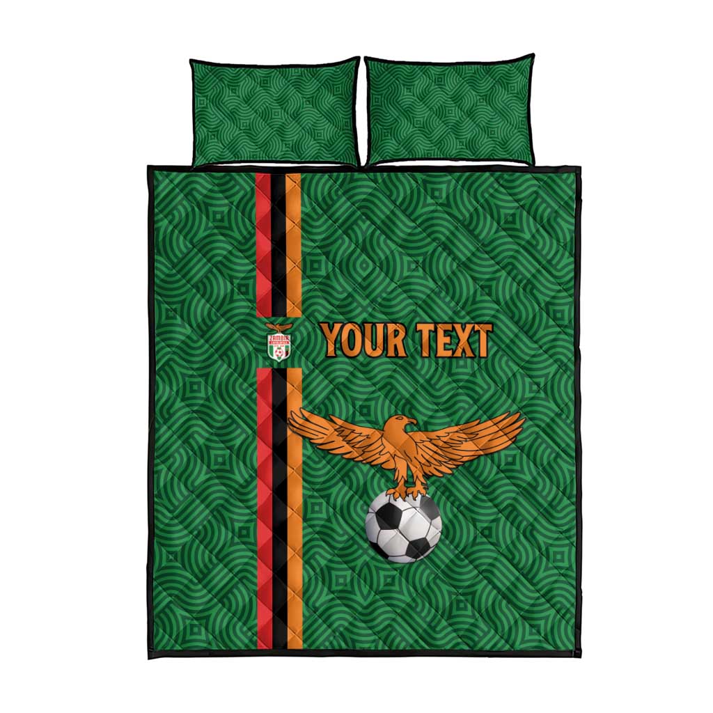 Custom Zambia Football Quilt Bed Set Go Chipolopolo LT15