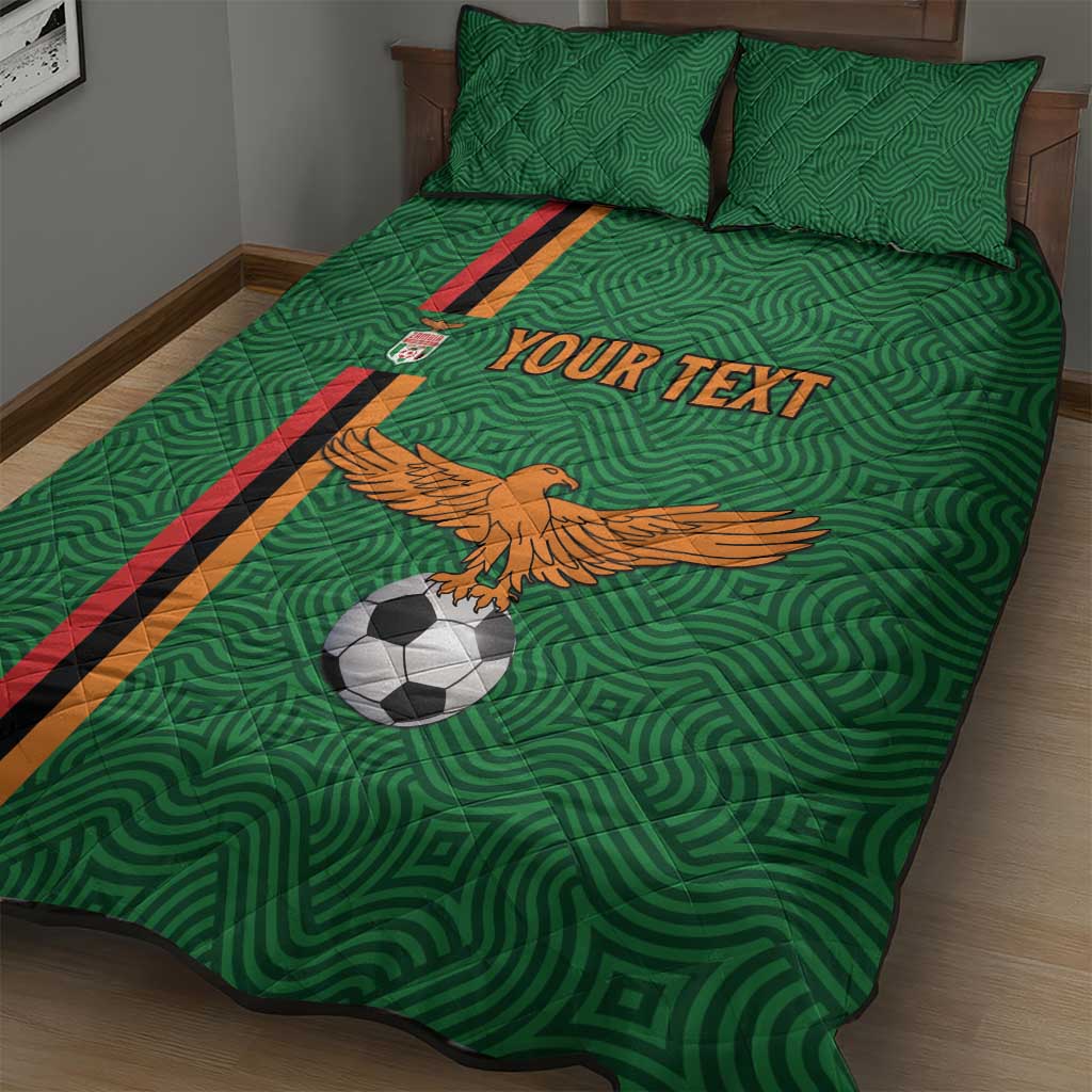 Custom Zambia Football Quilt Bed Set Go Chipolopolo LT15
