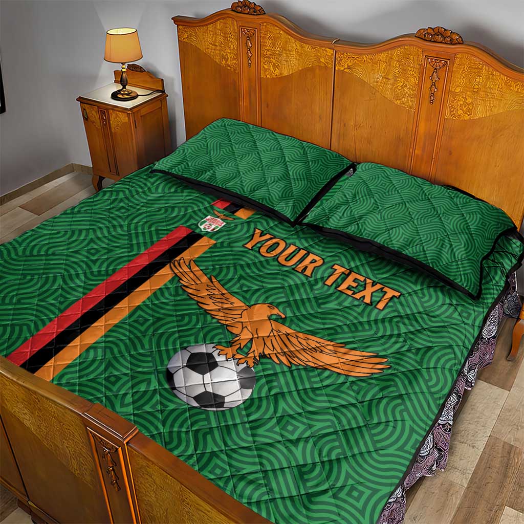 Custom Zambia Football Quilt Bed Set Go Chipolopolo LT15