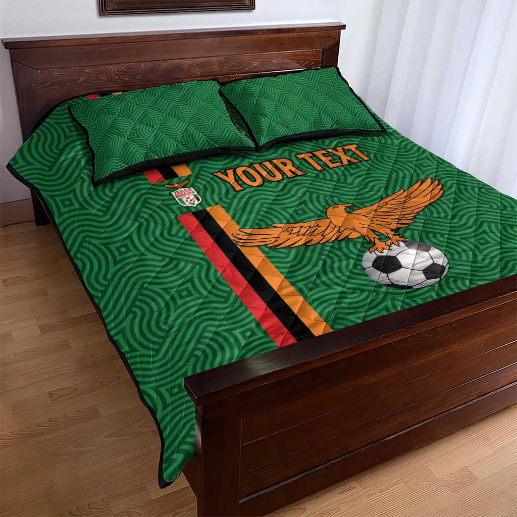 Custom Zambia Football Quilt Bed Set Go Chipolopolo LT15