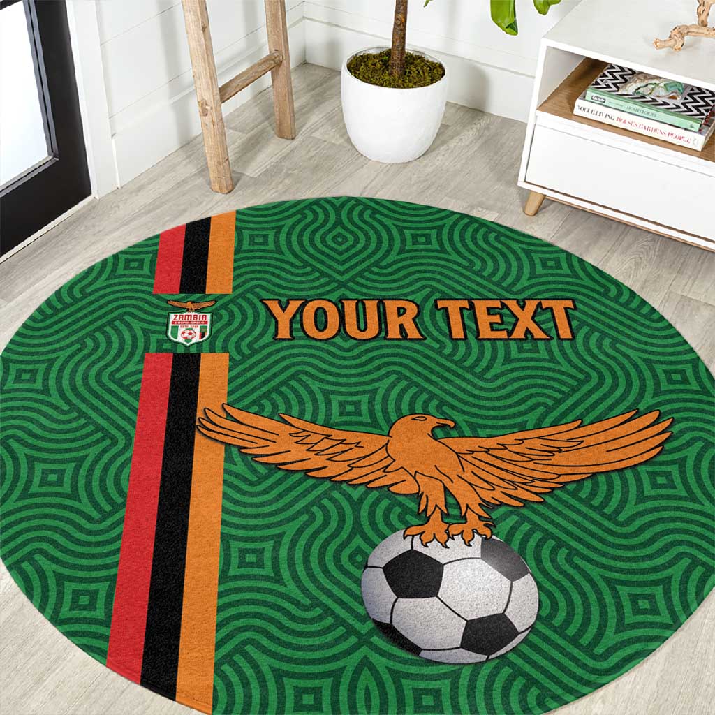 Custom Zambia Football Round Carpet Go Chipolopolo LT15