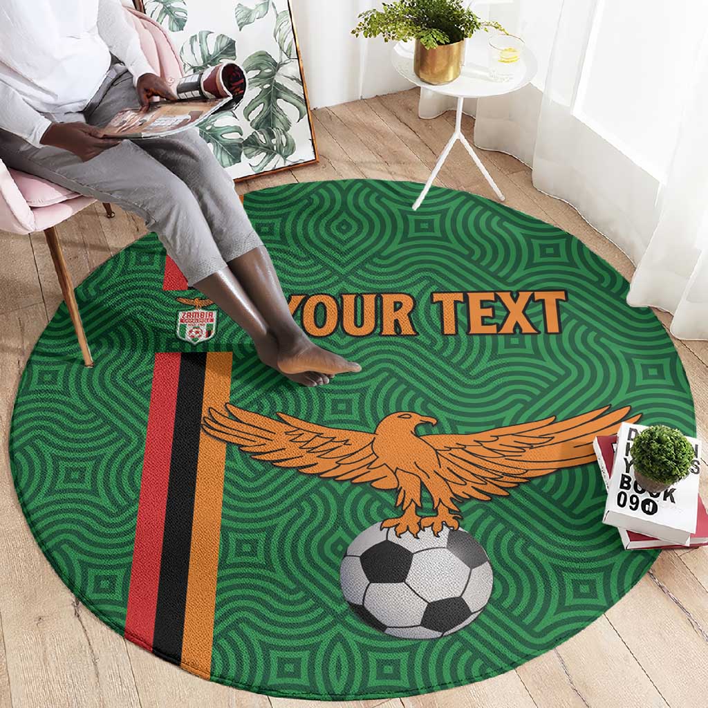 Custom Zambia Football Round Carpet Go Chipolopolo LT15