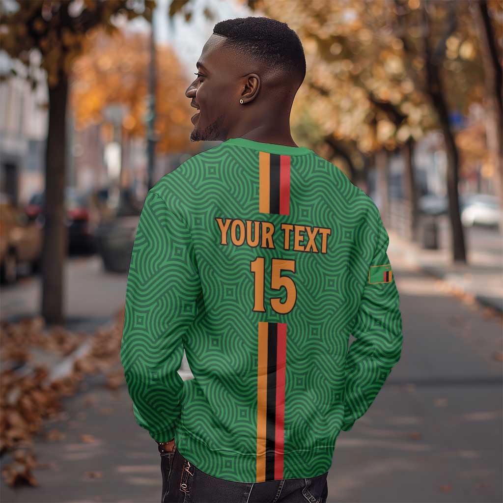 Custom Zambia Football Sweatshirt Go Chipolopolo LT15
