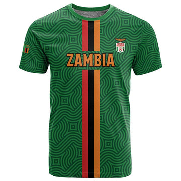 Custom Zambia Football T shirt Go Chipolopolo LT15