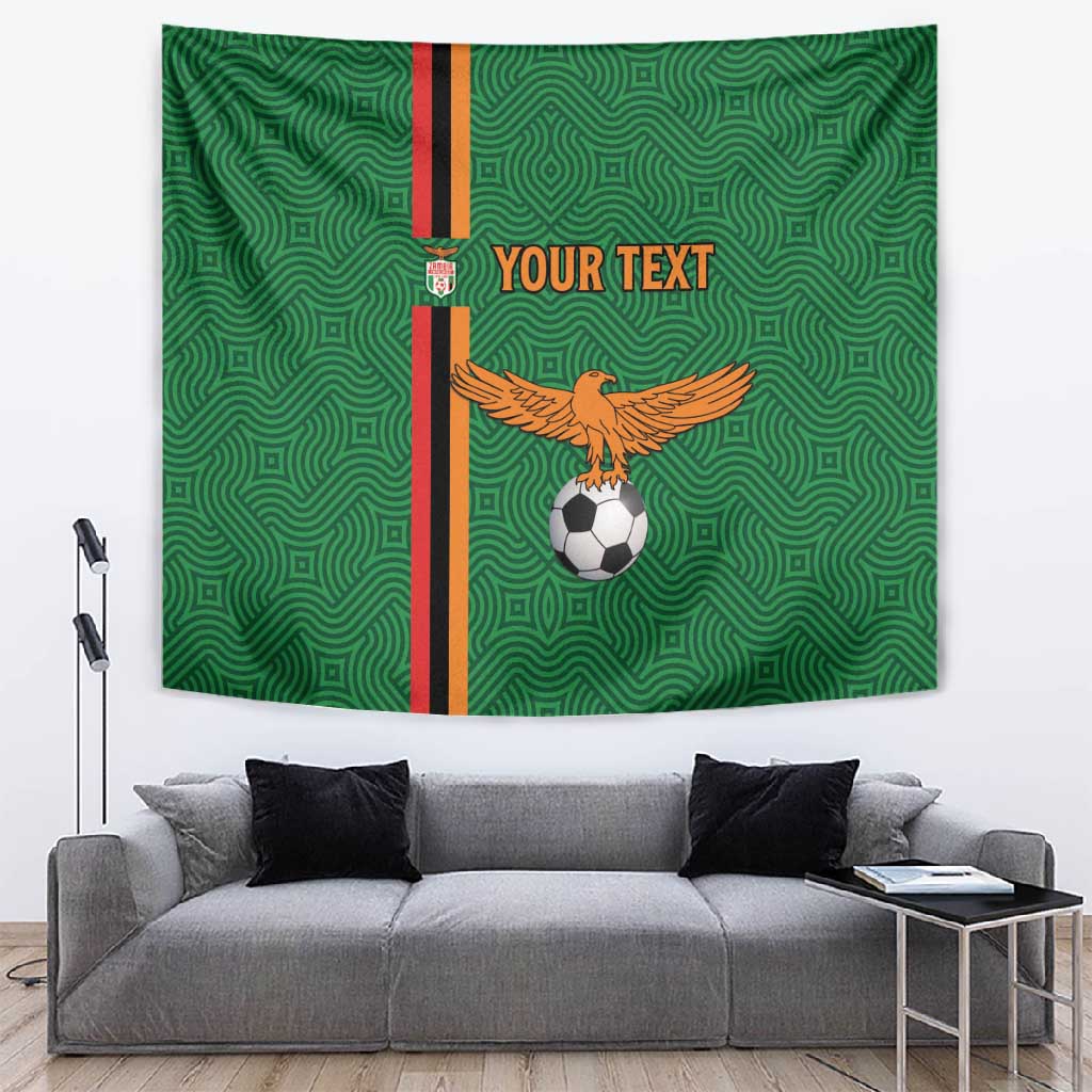 Custom Zambia Football Tapestry Go Chipolopolo LT15