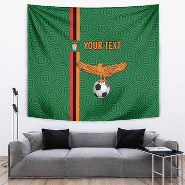 Custom Zambia Football Tapestry Go Chipolopolo LT15