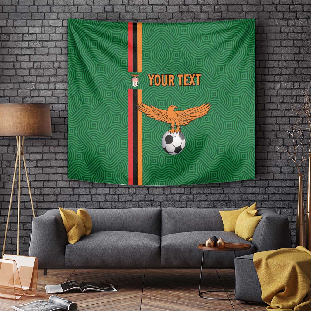 Custom Zambia Football Tapestry Go Chipolopolo LT15