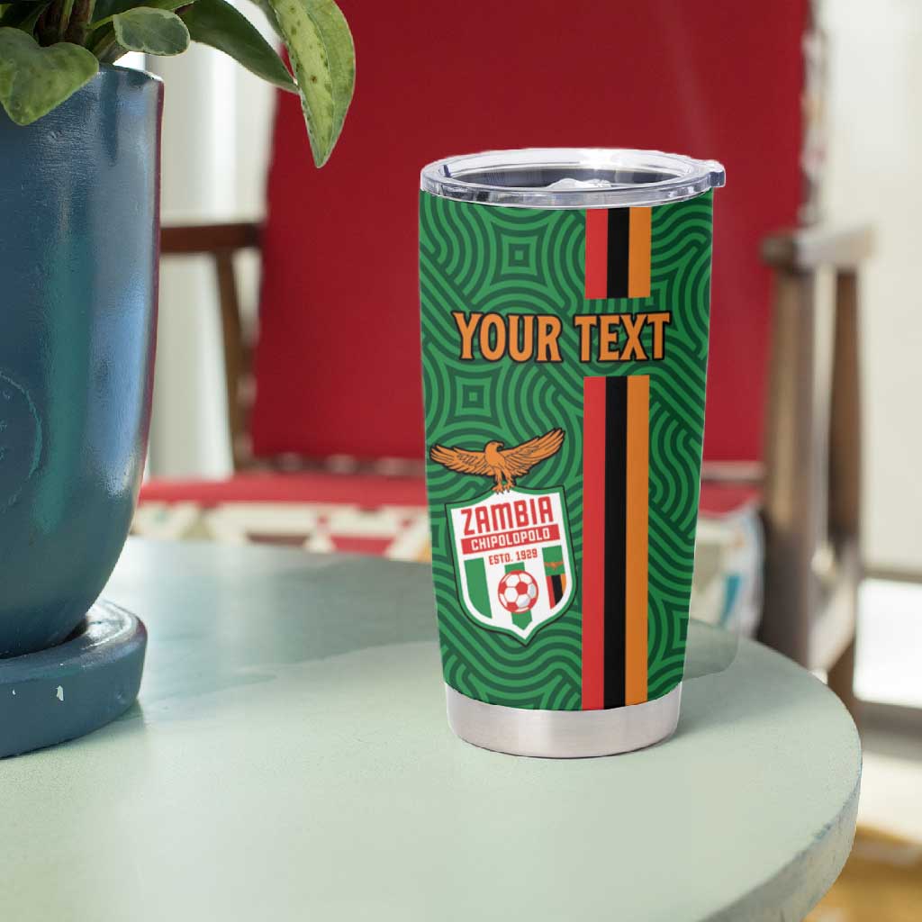 Custom Zambia Football Tumbler Cup Go Chipolopolo LT15