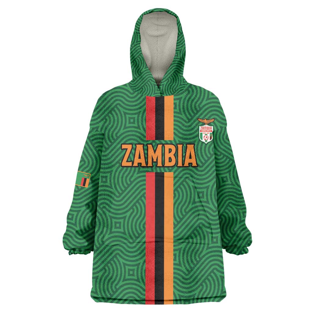 Custom Zambia Football Wearable Blanket Hoodie Go Chipolopolo LT15