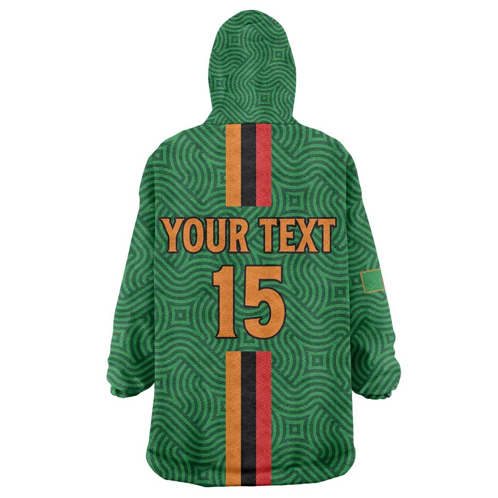 Custom Zambia Football Wearable Blanket Hoodie Go Chipolopolo LT15