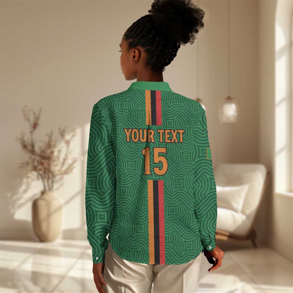 Custom Zambia Football Women Casual Shirt Go Chipolopolo LT15