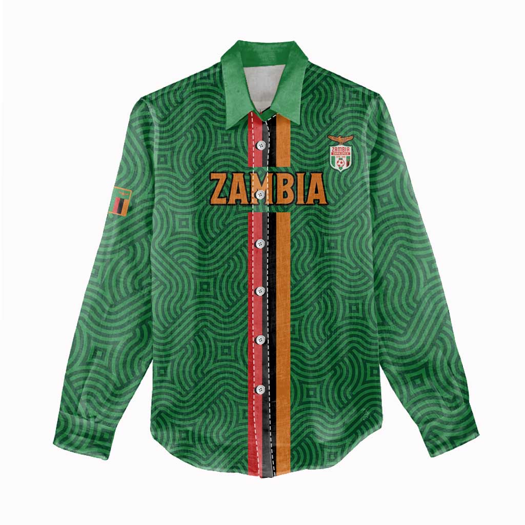 Custom Zambia Football Women Casual Shirt Go Chipolopolo LT15