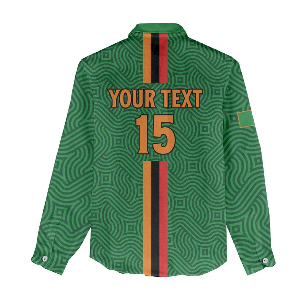 Custom Zambia Football Women Casual Shirt Go Chipolopolo LT15