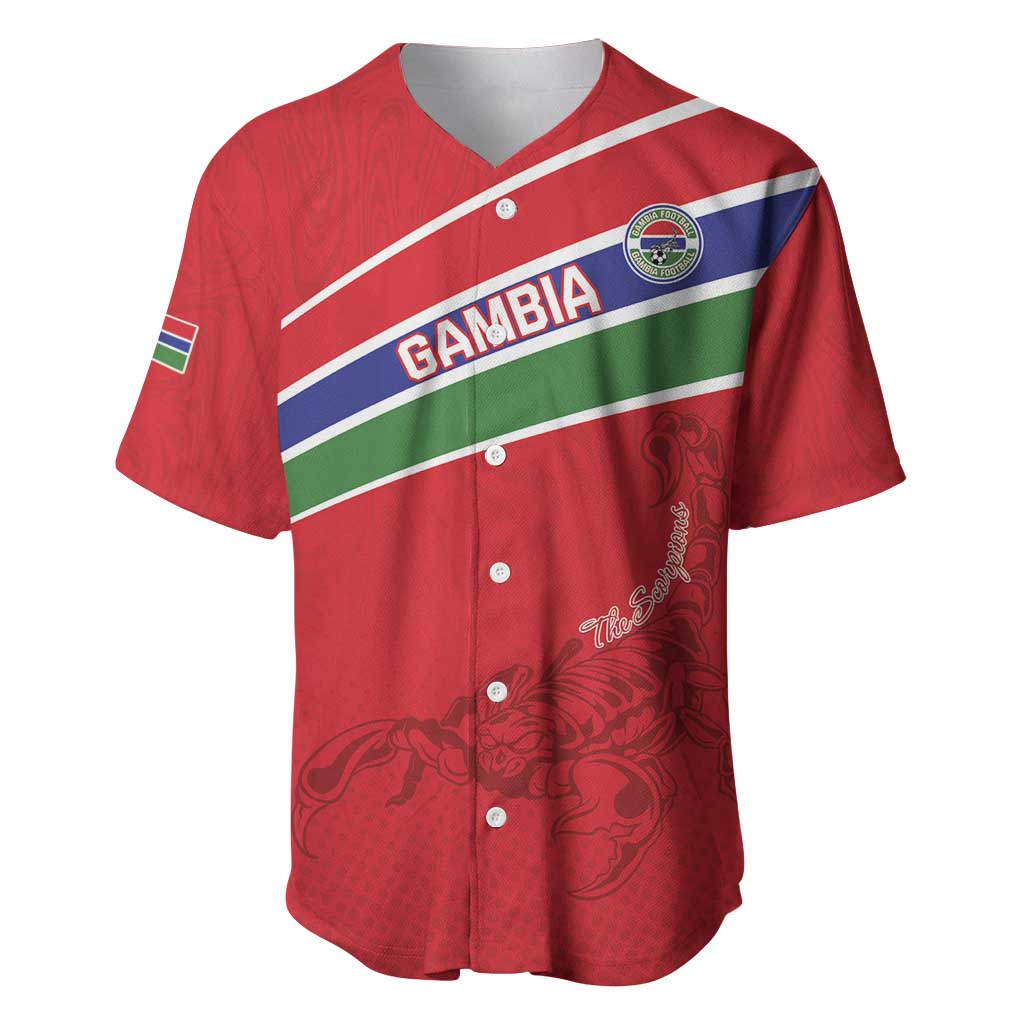 Custom Gambia Football Baseball Jersey Scorpions Never Die LT15