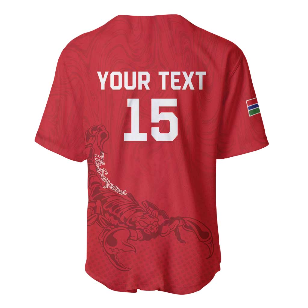 Custom Gambia Football Baseball Jersey Scorpions Never Die LT15