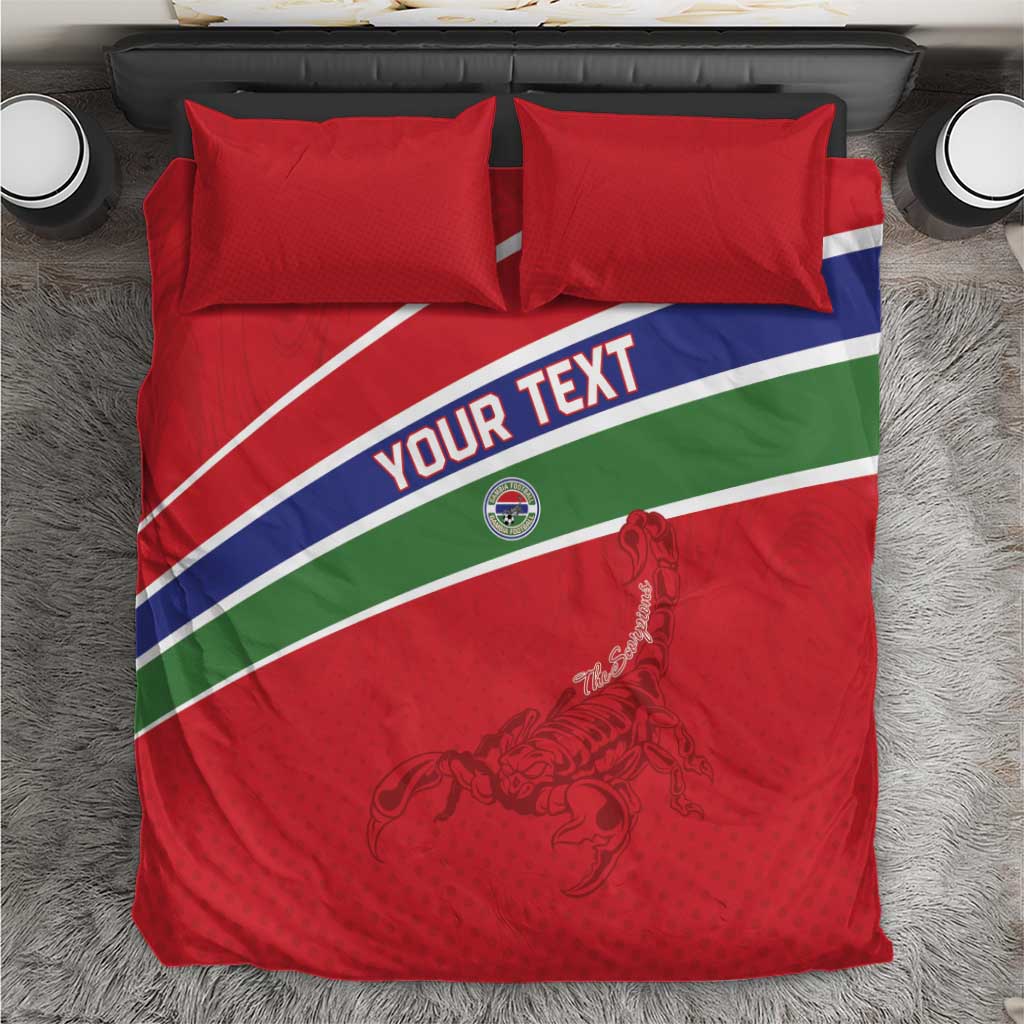 Custom Gambia Football Bedding Set Scorpions Never Die LT15