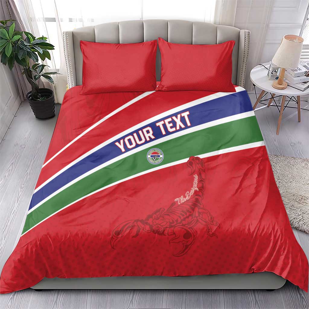 Custom Gambia Football Bedding Set Scorpions Never Die LT15