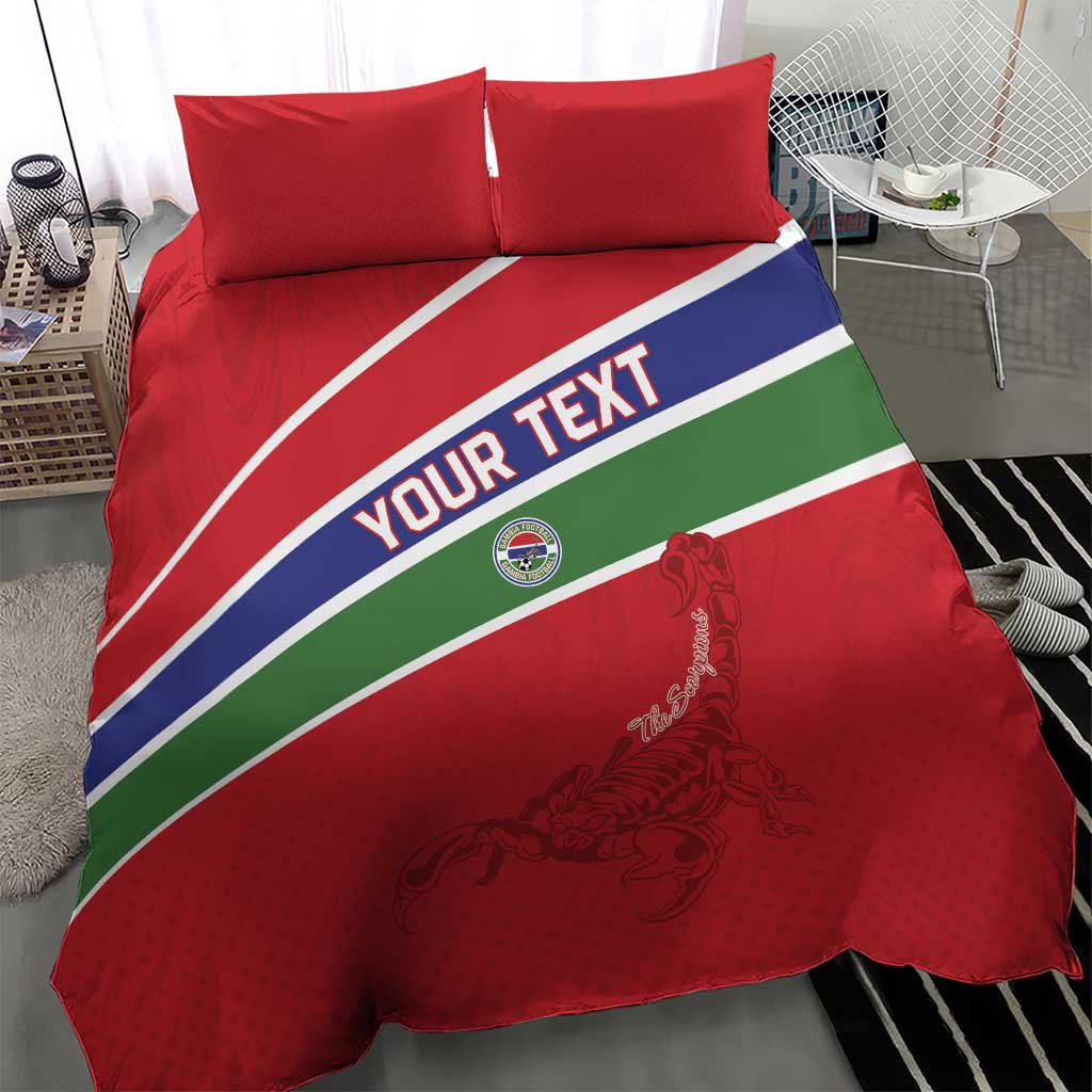 Custom Gambia Football Bedding Set Scorpions Never Die LT15