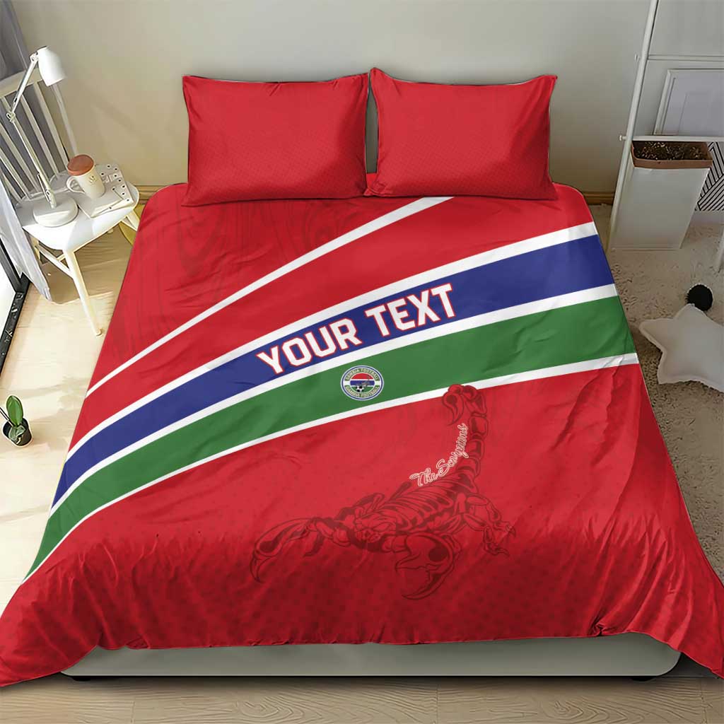 Custom Gambia Football Bedding Set Scorpions Never Die LT15