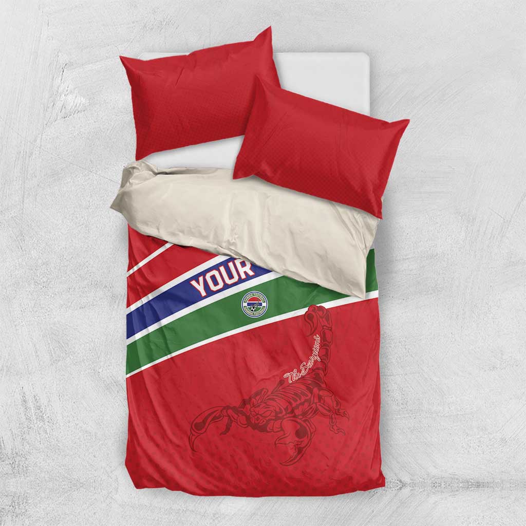 Custom Gambia Football Bedding Set Scorpions Never Die LT15