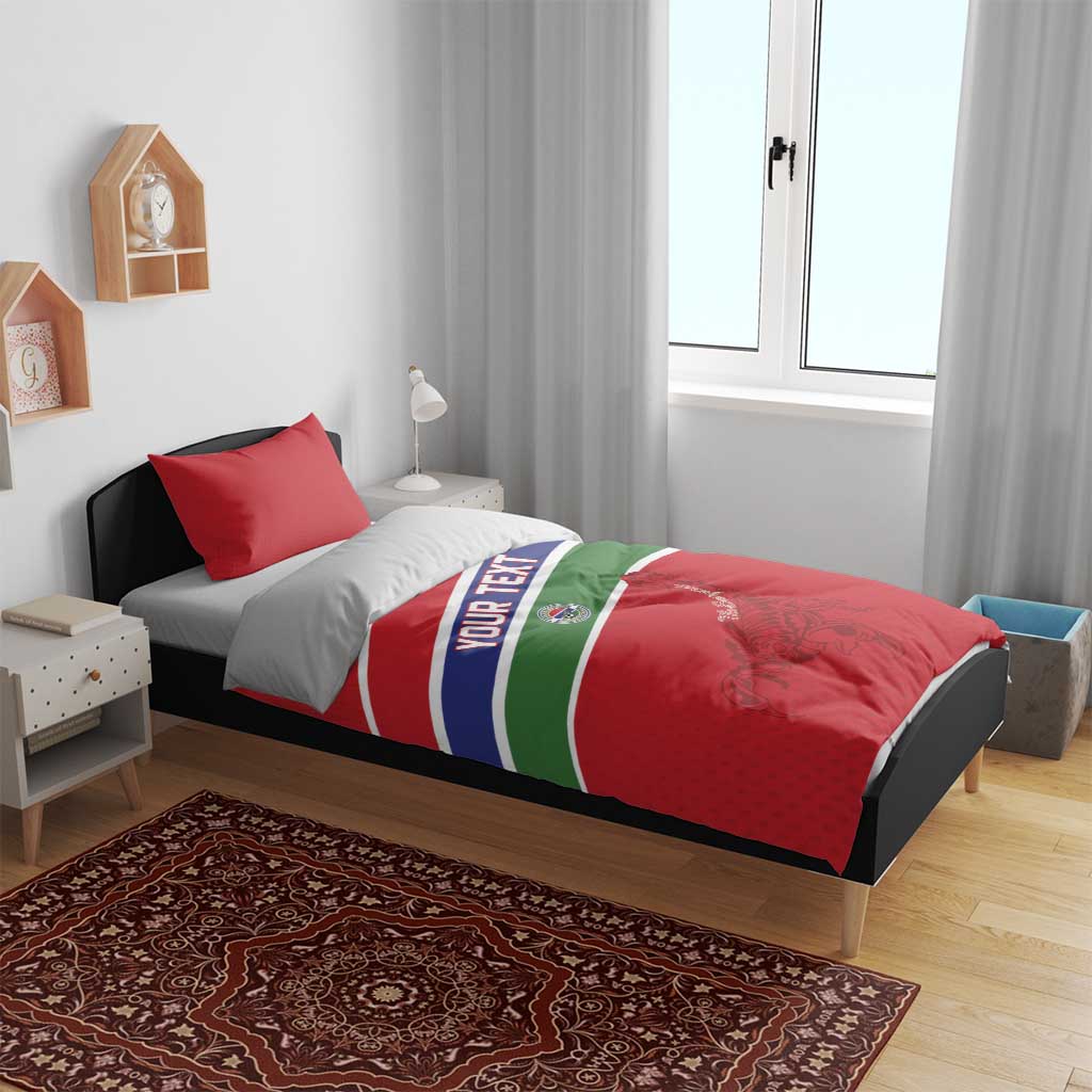 Custom Gambia Football Bedding Set Scorpions Never Die LT15