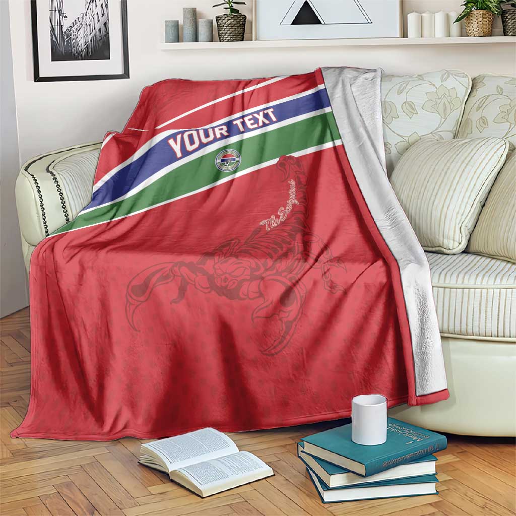 Custom Gambia Football Blanket Scorpions Never Die LT15