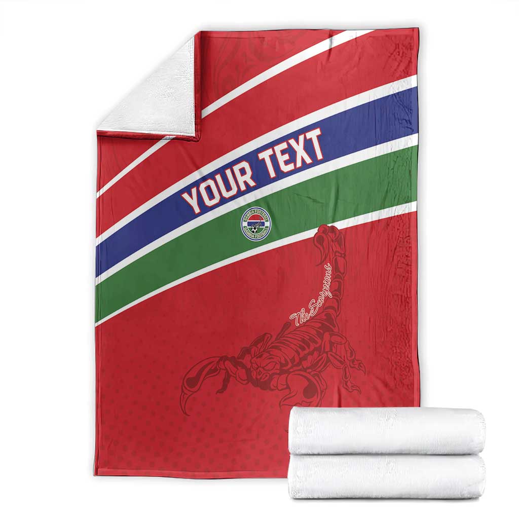 Custom Gambia Football Blanket Scorpions Never Die LT15