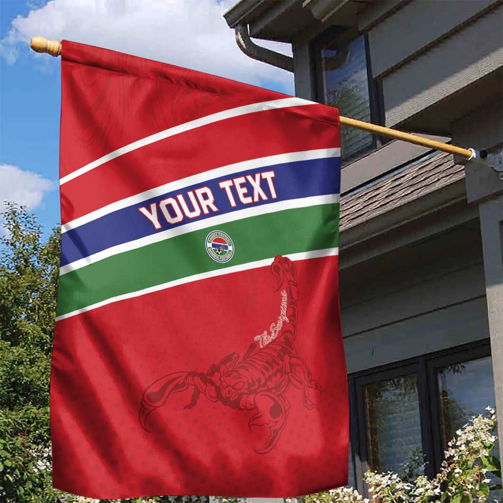 Custom Gambia Football Garden Flag Scorpions Never Die LT15