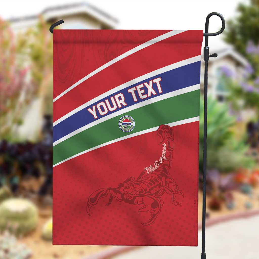 Custom Gambia Football Garden Flag Scorpions Never Die LT15