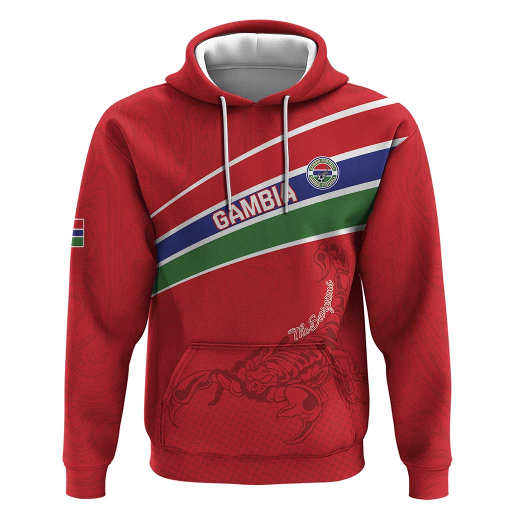 Custom Gambia Football Hoodie Go Scorpions Go LT15