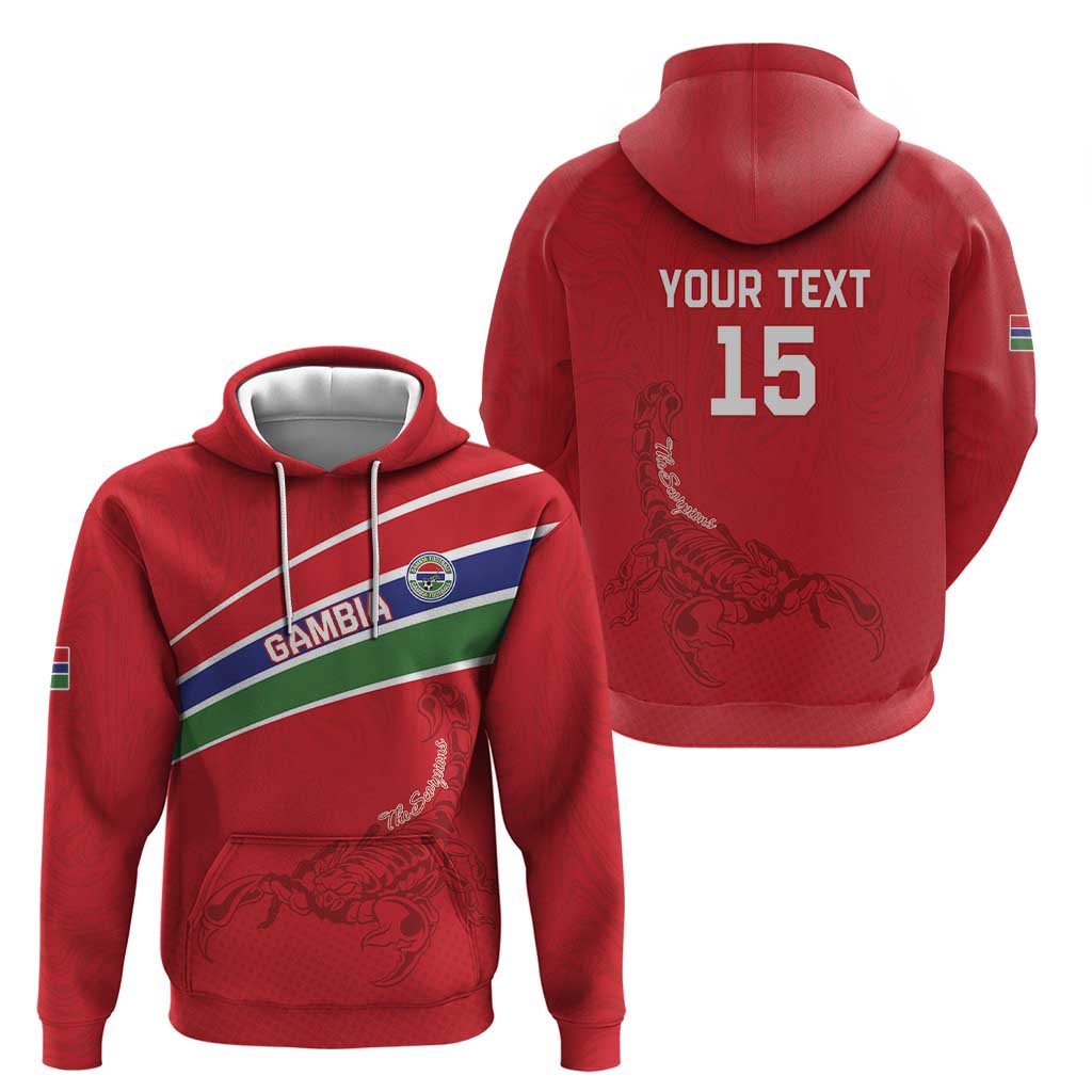 Custom Gambia Football Hoodie Go Scorpions Go LT15