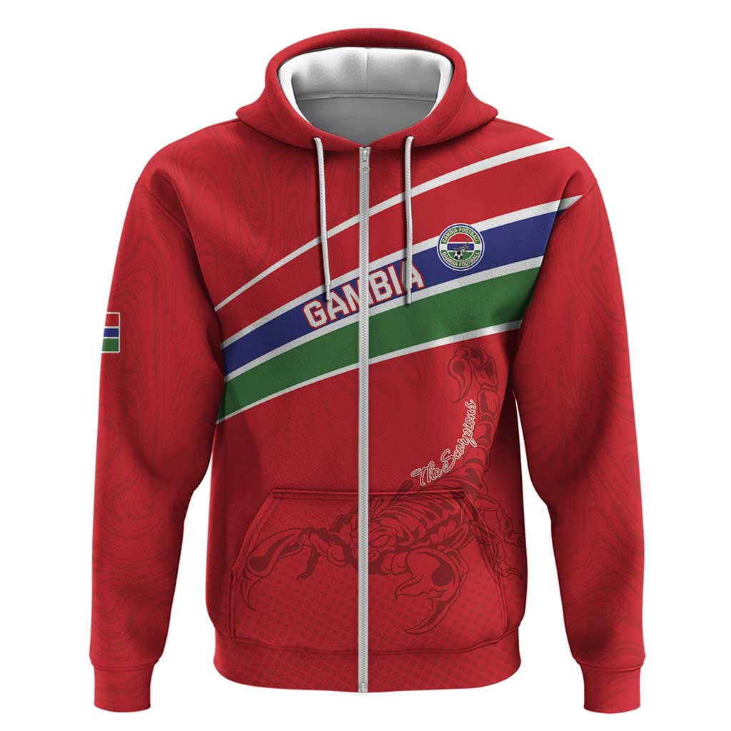 Custom Gambia Football Hoodie Go Scorpions Go LT15