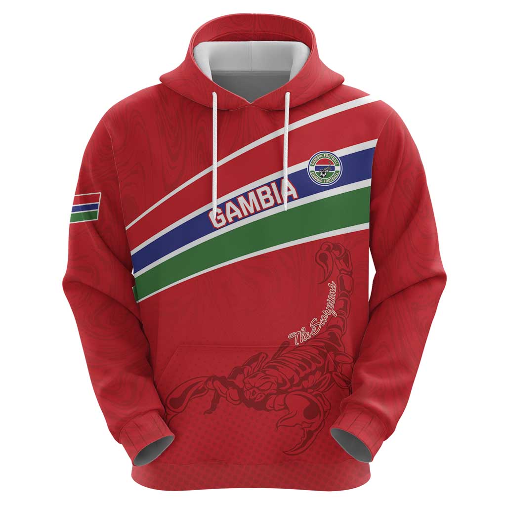 Custom Gambia Football Hoodie Go Scorpions Go LT15