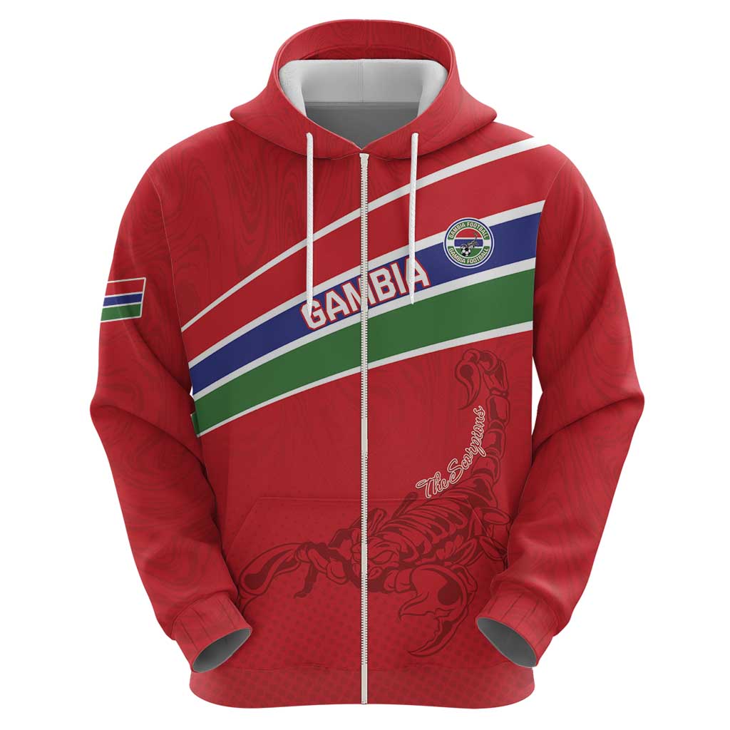 Custom Gambia Football Hoodie Go Scorpions Go LT15