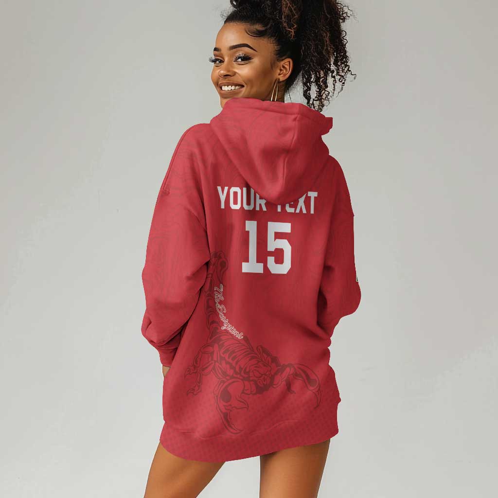 Custom Gambia Football Hoodie Dress Scorpions Never Die LT15