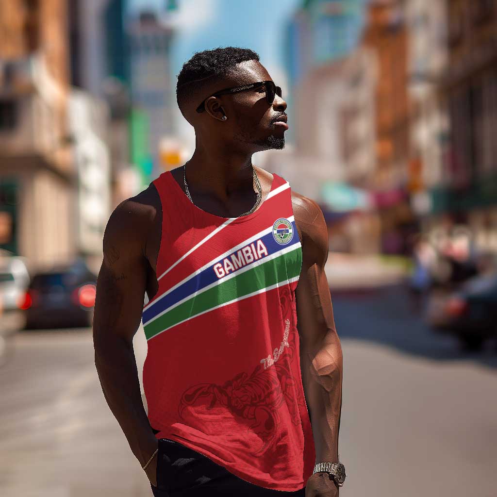 Custom Gambia Football Men Tank Top Scorpions Never Die LT15