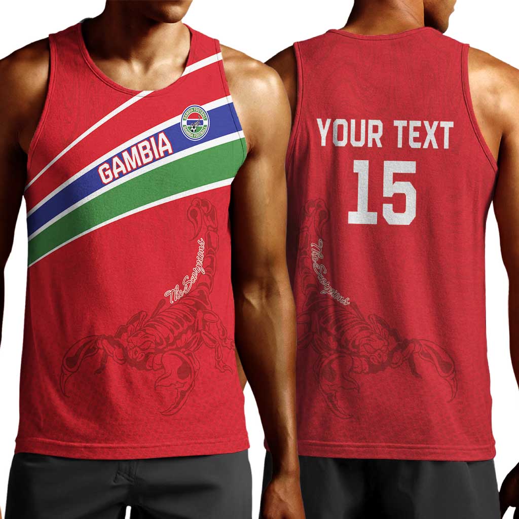 Custom Gambia Football Men Tank Top Scorpions Never Die LT15