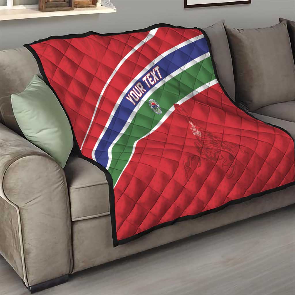 Custom Gambia Football Quilt Scorpions Never Die LT15
