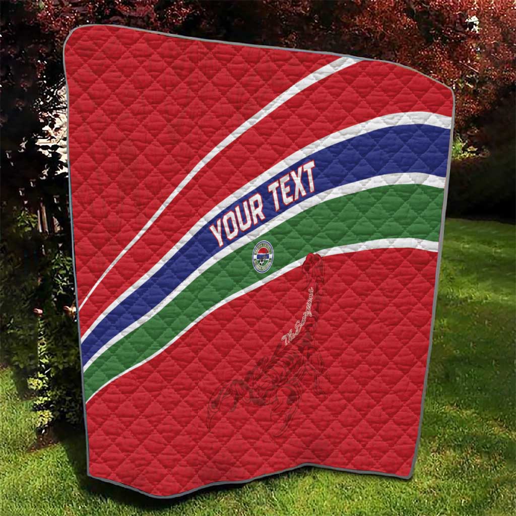 Custom Gambia Football Quilt Scorpions Never Die LT15