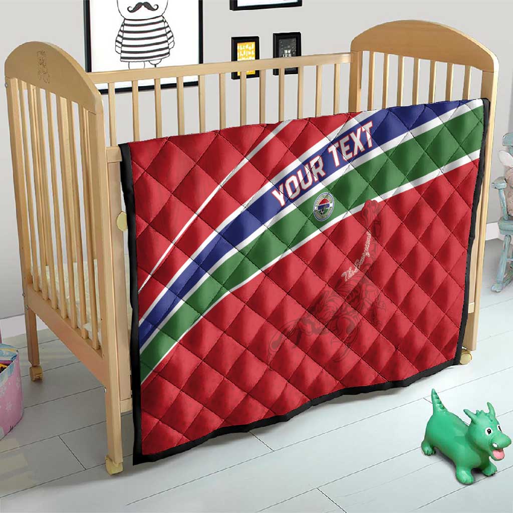 Custom Gambia Football Quilt Scorpions Never Die LT15