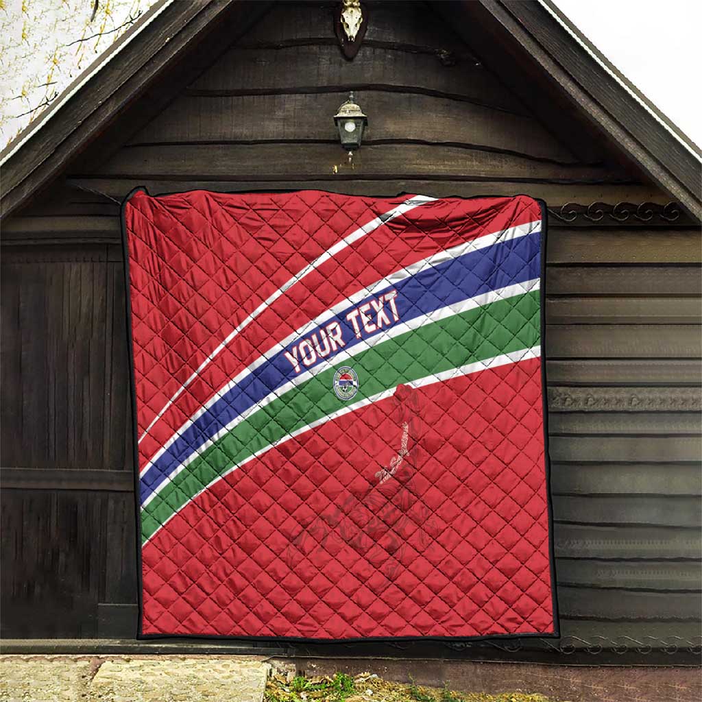 Custom Gambia Football Quilt Scorpions Never Die LT15