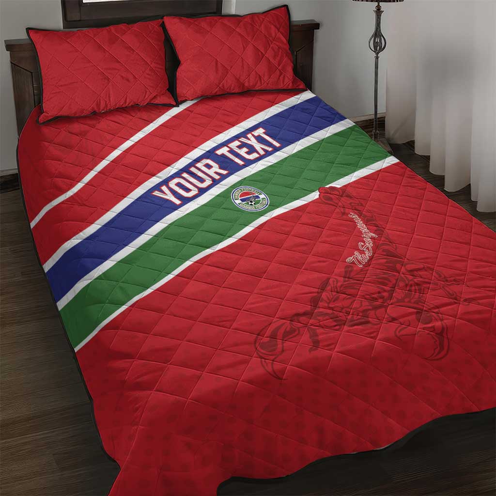 Custom Gambia Football Quilt Bed Set Scorpions Never Die LT15