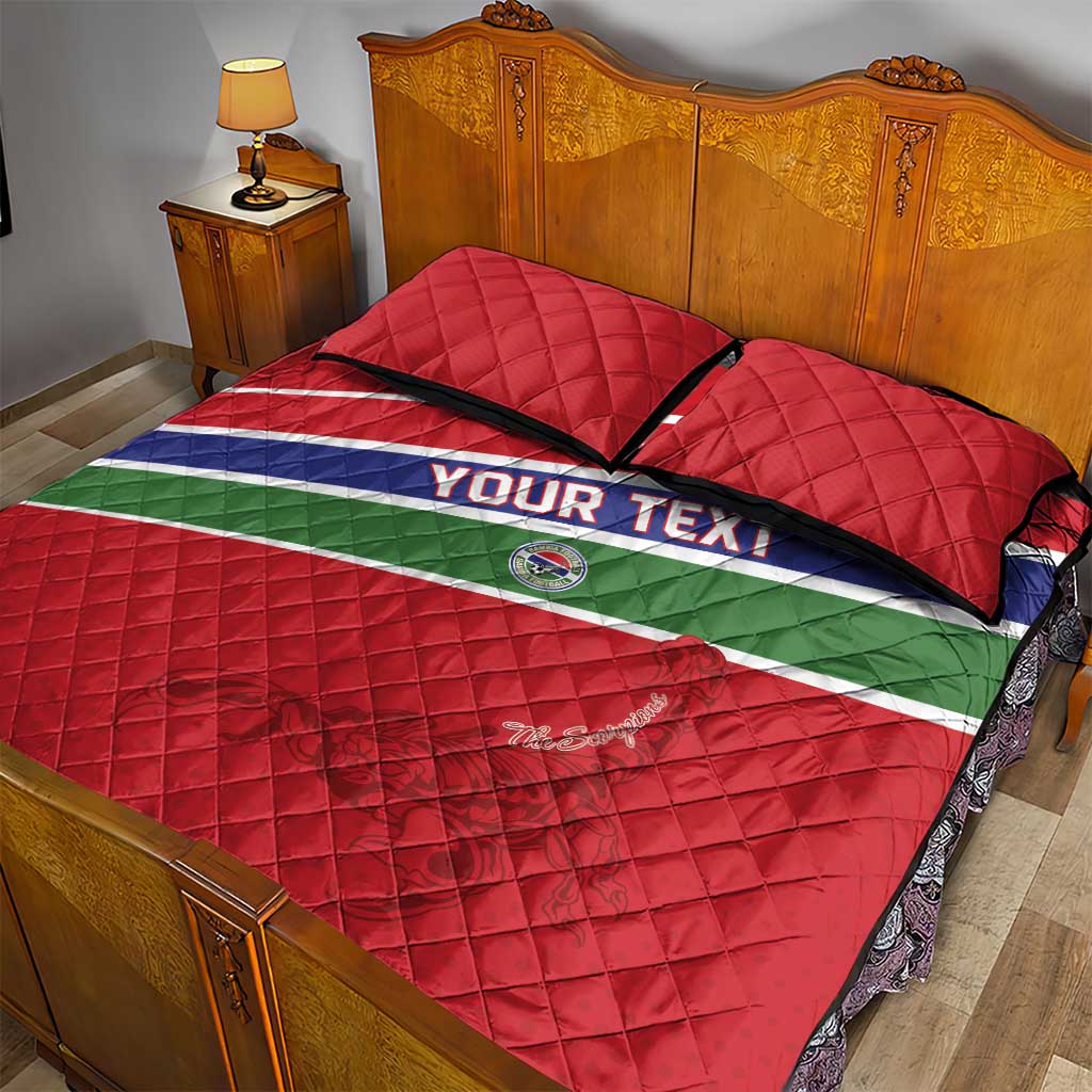 Custom Gambia Football Quilt Bed Set Scorpions Never Die LT15