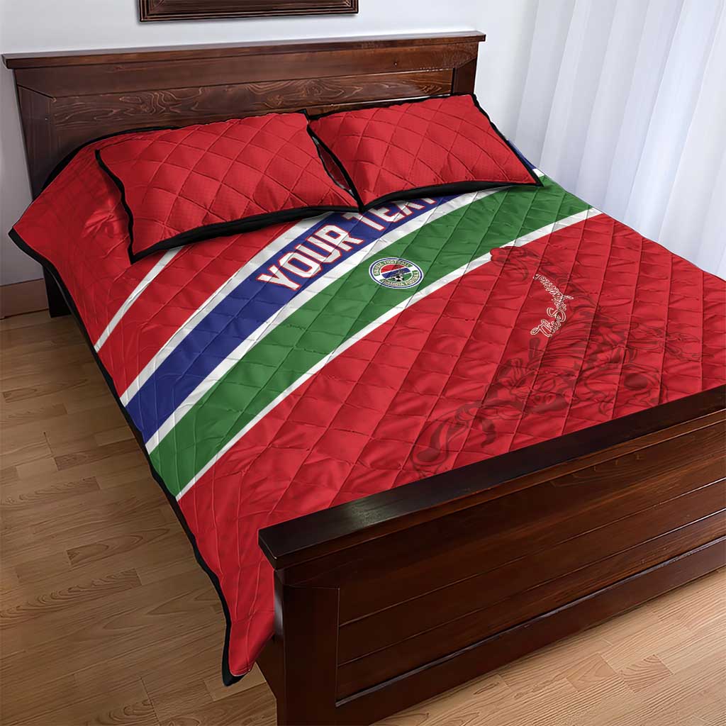 Custom Gambia Football Quilt Bed Set Scorpions Never Die LT15