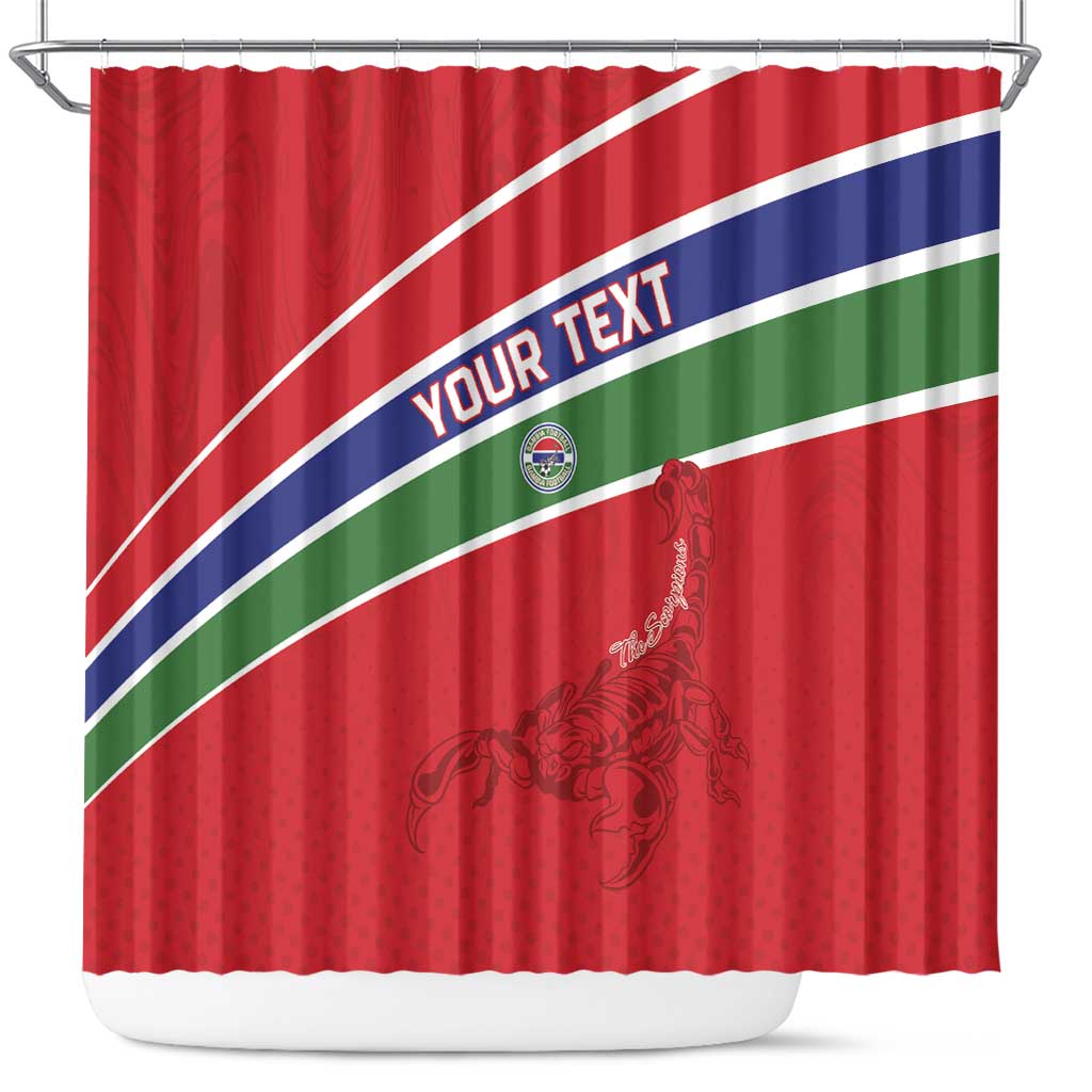 Custom Gambia Football Shower Curtain Go Scorpions Go LT15