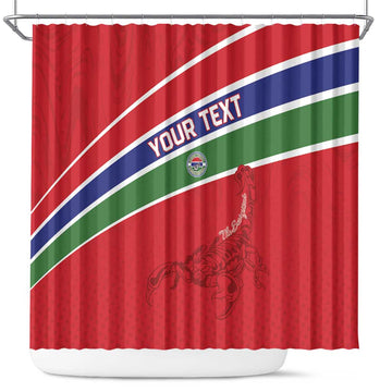 Custom Gambia Football Shower Curtain Go Scorpions Go LT15