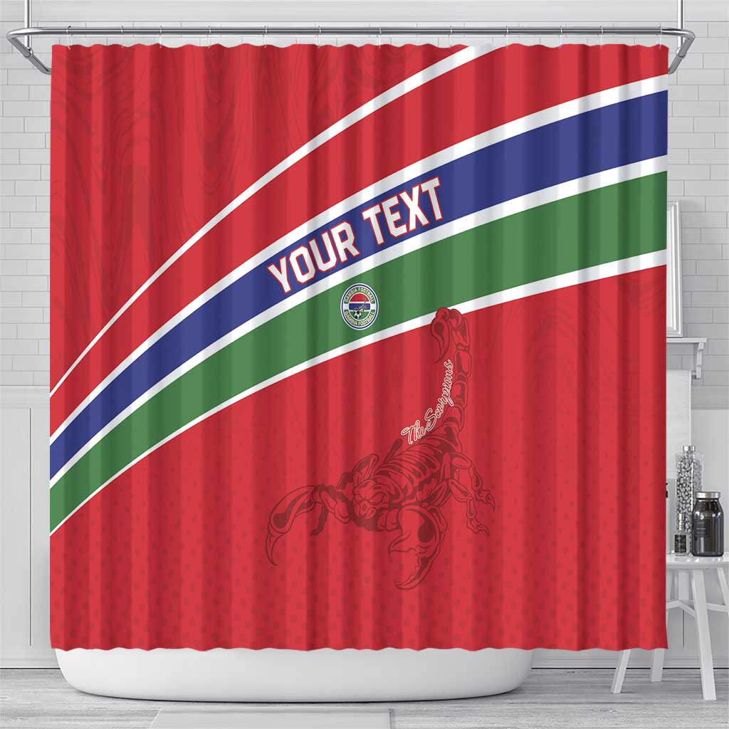 Custom Gambia Football Shower Curtain Go Scorpions Go LT15