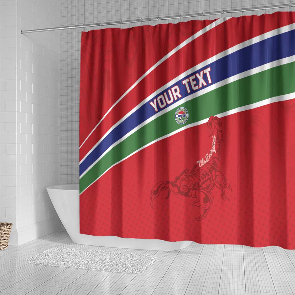 Custom Gambia Football Shower Curtain Go Scorpions Go LT15
